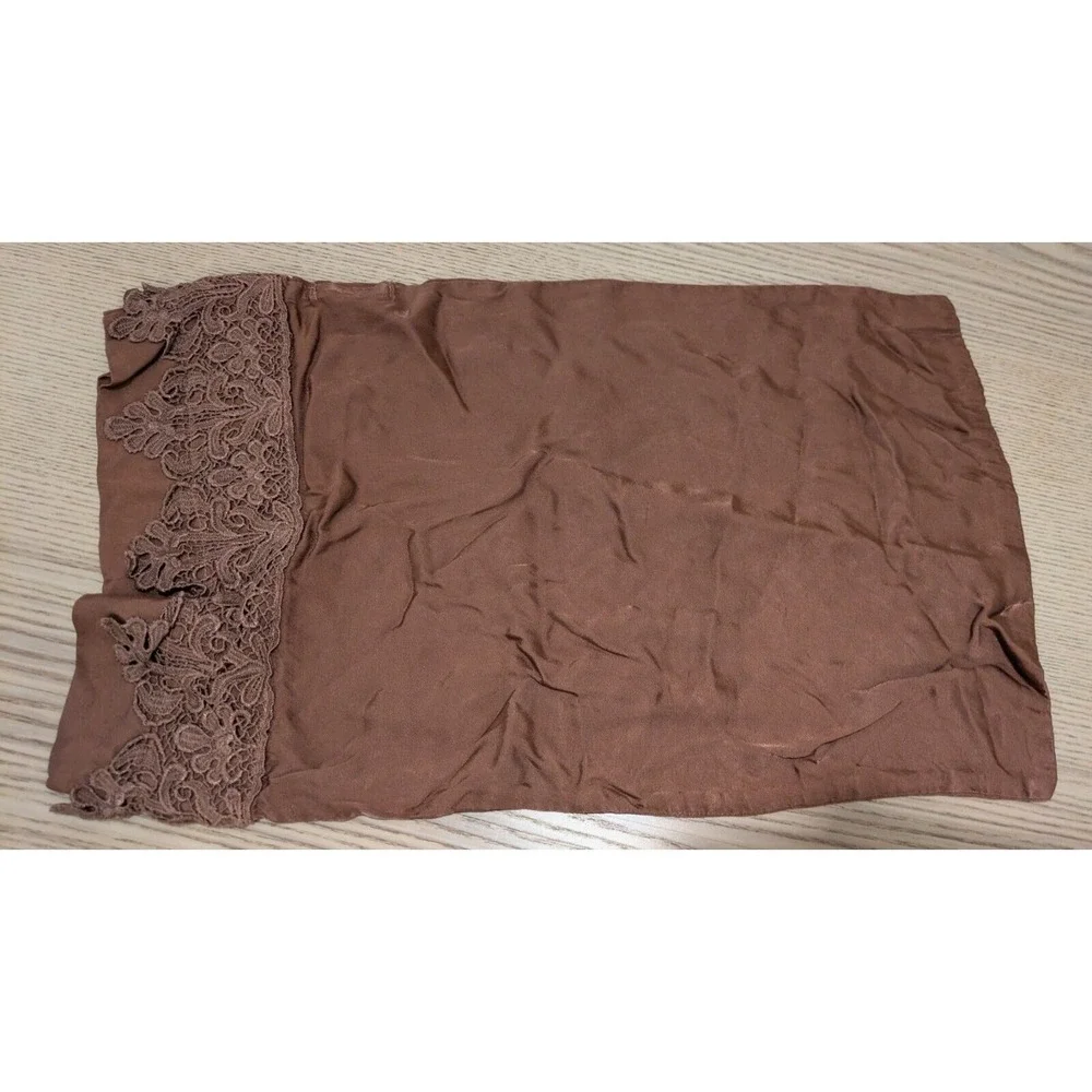 Bella Notte Satin‎ Boudoir Pillow Case Sham With Lace NWOT